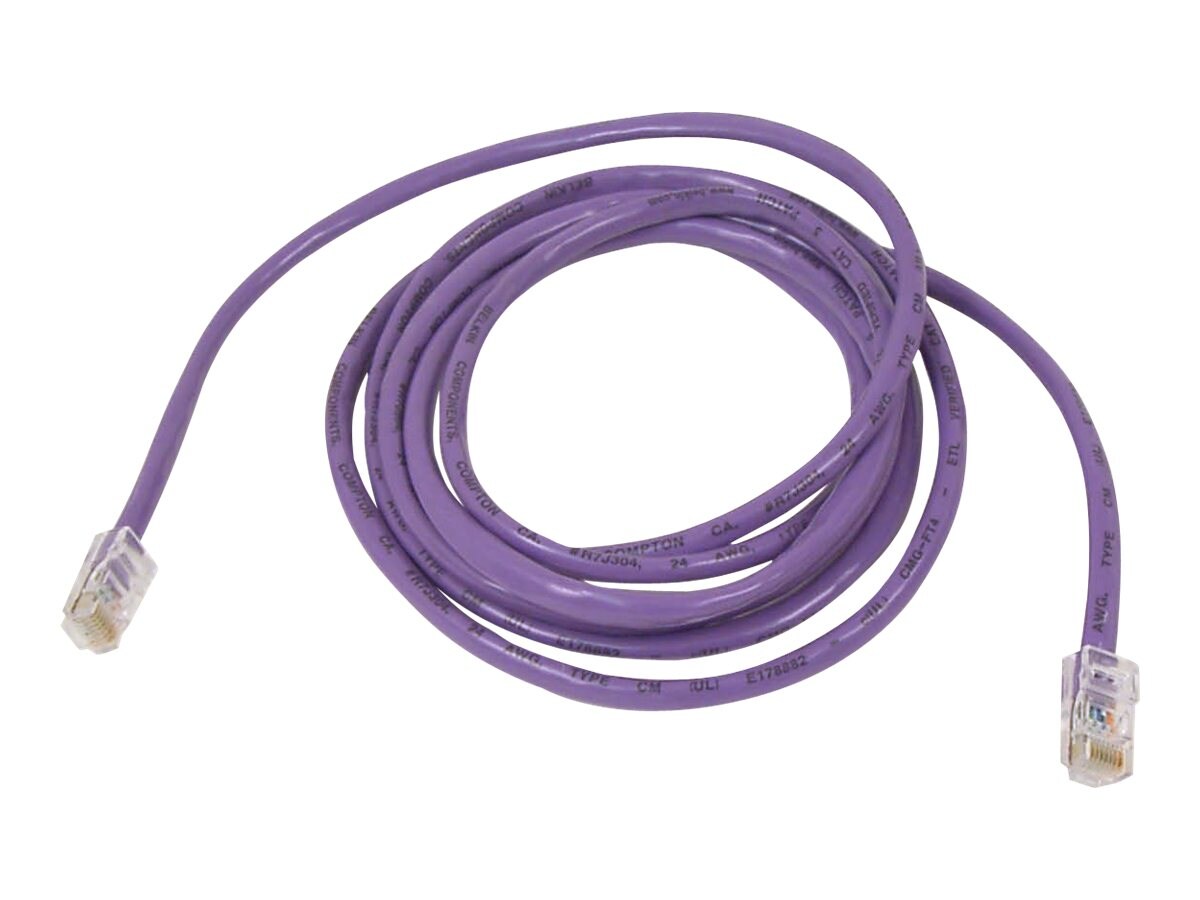7Ft Cat.5E Non-Boot Patch Cable Purple 7Ft Cat.5E Non-Boot Patch Cable Purple
